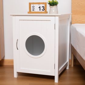 Litter box shell, hidden litter box furniture cabinet, indoor cat room side table, large pet box bedside table, litter box toilet