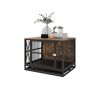 Dog Crate Furniture, 32.67 Inches Dog Kennel for Dogs up to 70 lb, with Removable Tray, Heavy-Duty Dog Cage End Table, Rustic Brown