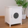 Litter box shell, hidden litter box furniture cabinet, indoor cat room side table, large pet box bedside table, litter box toilet