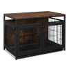 37.4 "Furniture Dog Cage, Super Sturdy Dog Cage, Dog Crate for Small/Medium Dogs, Three door and Three lock, Anti-chew Features, Pet Crate furniture