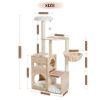 (Do Not Sell on Amazon) Modern Luxury Cat Tree Wooden Multi-Level Cat Tower Cat Sky Castle With 2 Cozy Condos;  Cozy Perch;  Spacious Hammock And Inte