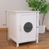 Litter box shell, hidden litter box furniture cabinet, indoor cat room side table, large pet box bedside table, litter box toilet