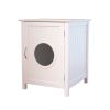 Litter box shell, hidden litter box furniture cabinet, indoor cat room side table, large pet box bedside table, litter box toilet