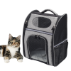 FluffyDream Pet Carrier Backpack for Large/Small Cats and Dogs, Puppies, Safety Features and Cushion Back Support for Travel, Hiking, Outdoor Use