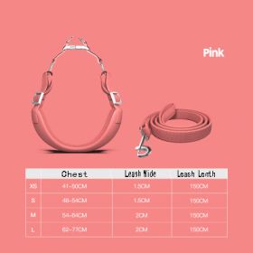 Per Harness with leash (Option: Pink-M)