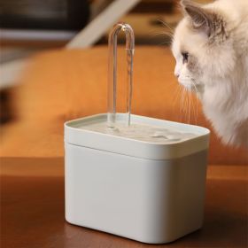 Cat Water Fountain Auto Filter USB Electric Mute Cat Drinker Bowl 1.5L Recirculate Filtring Drinker for Cats Pet Water Dispenser (Color: White, size: US Plug)