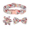 1pc Adjustable Soft Dog Collar With Print Flower Multicolor Cute Patterns