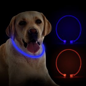 Pet luminous collar (Color: Blue, size: Transparent Blue Light)