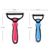 Professional Pet Deshedding Brush 2 Sided Dematting Dog Comb Cat Brush Rake Puppy Grooming Tools Undercoat Shedding Flying Hair